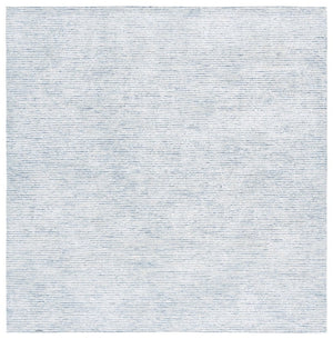 Safavieh Soho Hand Tufted Viscose Wool Area Rug Striated Blue Ivory Square Plush Sheen SOH178M-6SQ