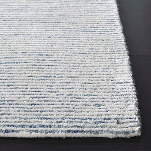 Safavieh Soho Hand Tufted Viscose Wool Area Rug Striated Blue Ivory Square Plush Sheen SOH178M-6SQ