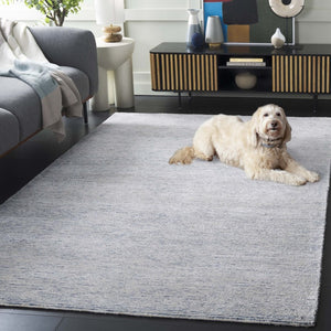 Safavieh Soho Hand Tufted Wool Viscose Area Rug Blue Ivory Linear Pattern for Living Room SOH178M-6