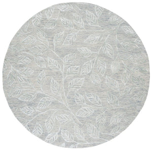 Safavieh Soho Hand Tufted Botanical Leaf Runner Rug in Viscose Wool Blend for Hallways 6'-0" x 6'-0" - A SOH179Y-6R