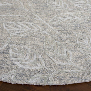Safavieh Soho Hand Tufted Botanical Leaf Runner Rug in Viscose Wool Blend for Hallways 6'-0" x 6'-0" - A SOH179Y-6R