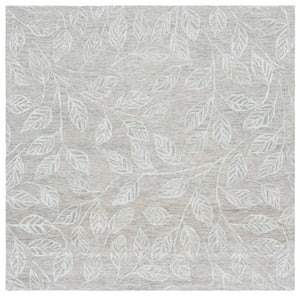 Safavieh Soho Hand Tufted Botanical Leaf Runner Rug in Viscose Wool Blend for Hallways 6'-0" x 6'-0" - B SOH179Y-6SQ
