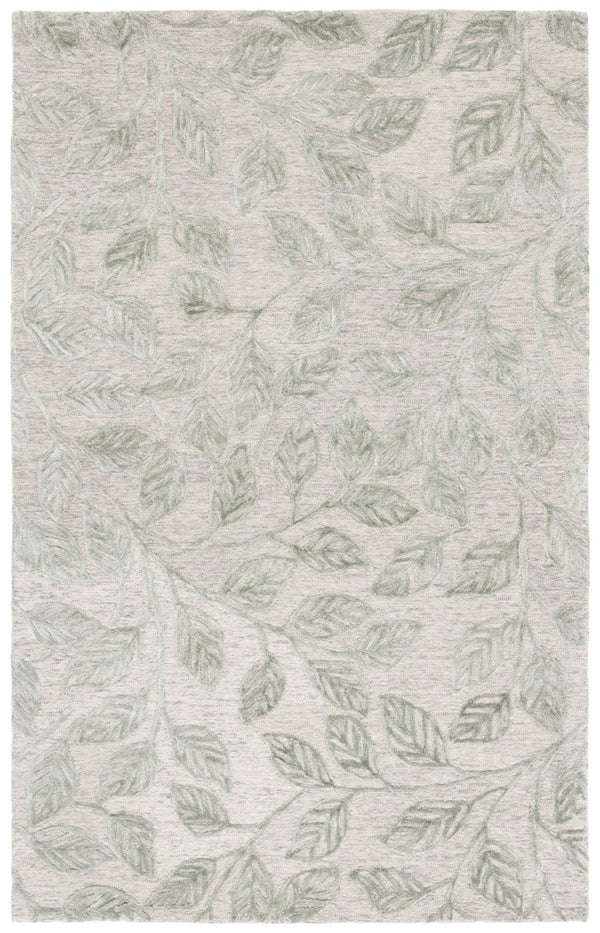 Safavieh Soho Hand Tufted Botanical Leaf Runner Rug in Viscose Wool Blend for Hallways 6'-0" x 9'-0" SOH179Y-6