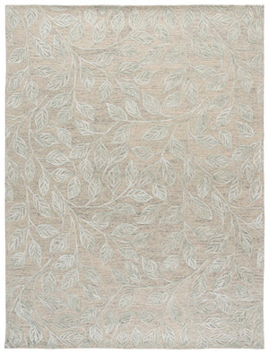 Safavieh Soho Hand Tufted Botanical Leaf Runner Rug in Viscose Wool Blend for Hallways 8'-0" x 10'-0" SOH179Y-8