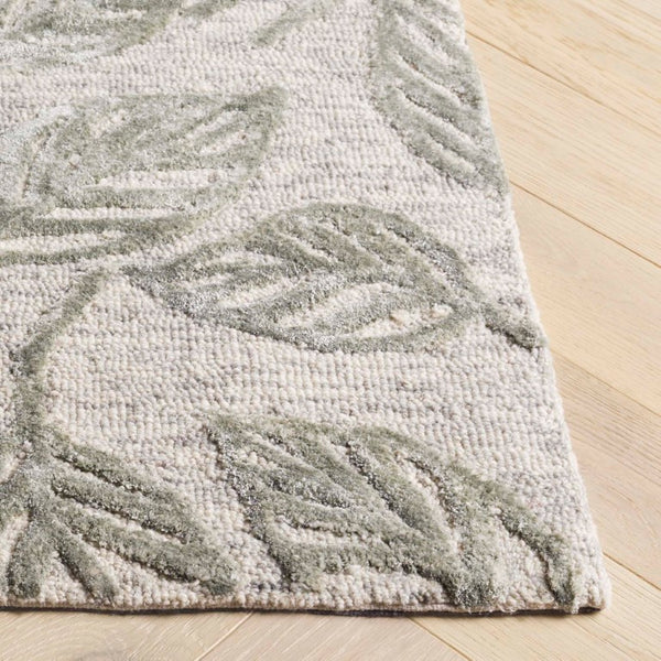 Safavieh Soho Hand Tufted Botanical Leaf Runner Rug in Viscose Wool Blend for Hallways 8'-0" x 10'-0" SOH179Y-8