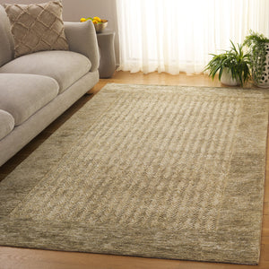 Safavieh Soho Hand-Tufted Green Chevron Rug — Luxurious 3/8" Pile, Viscose-Wool Blend, Modern Timeless Style 3'-0" x 5'-0" SOH181Y-3