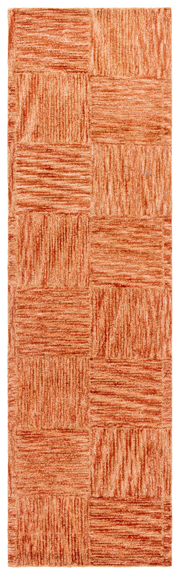 Safavieh Soho Hand-Tufted Rust Area Rug With Viscose-Wool Sheen, Modern Geometric Blocks, Low Pile 3'-0" x 5'-0" SOH182P-3