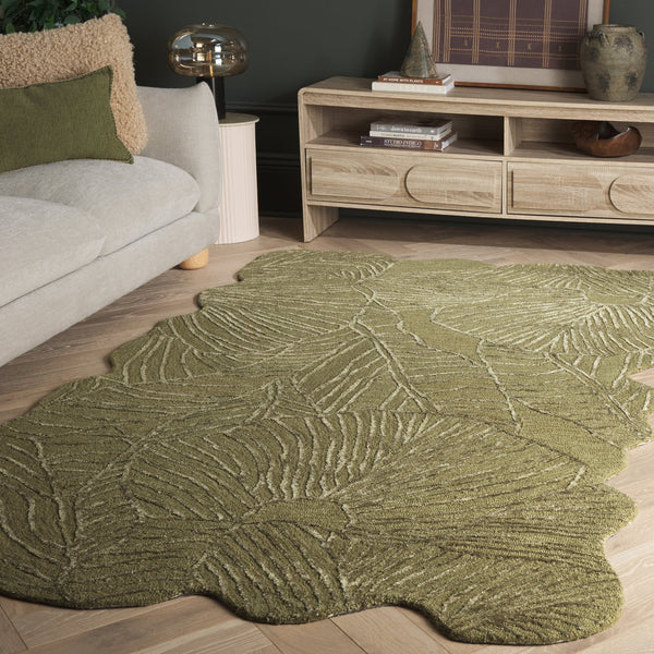 Safavieh Soho Hand-Tufted Green Area Rug — Modern Viscose-Wool Blend, Low-Profile Softness & Subtle Sheen 5'-0" x 8'-0" SOH183Y-5