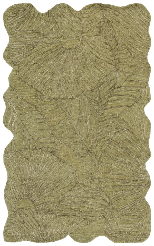 Safavieh Soho Hand-Tufted Green Area Rug — Modern Viscose-Wool Blend, Low-Profile Softness & Subtle Sheen 5'-0" x 8'-0" SOH183Y-5