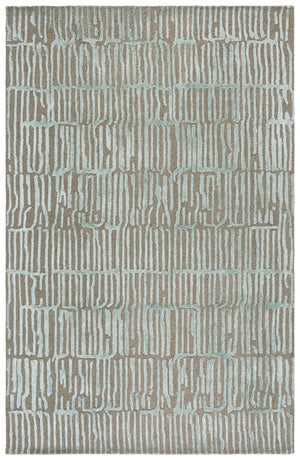 Safavieh Soho Hand-Tufted Green Brown Area Rug — Low-Pile Viscose-Wool Blend For Modern, Cozy Interiors 6'-0" x 9'-0" SOH184Y-6