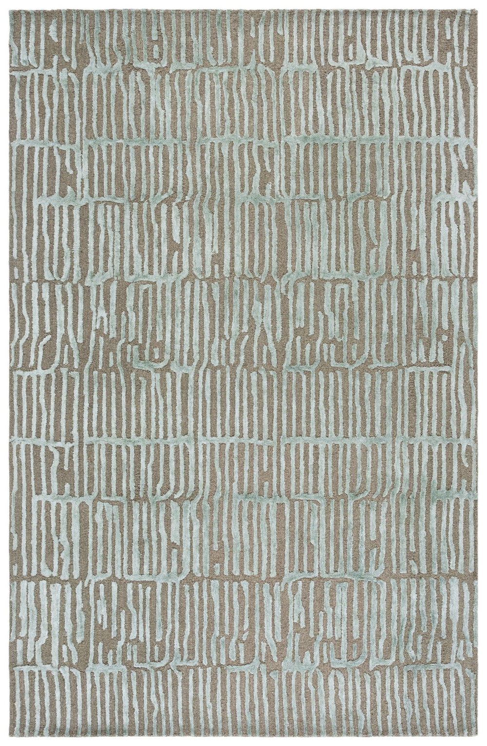 Safavieh Soho Hand-Tufted Green Brown Rug For Small Spaces — Low Pile, Viscose/Wool Blend, Contemporary Style 4'-0" x 6'-0" SOH184Y-4