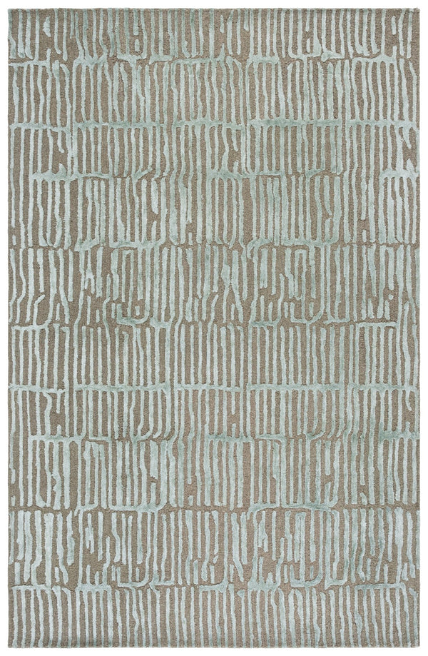 Safavieh Soho Hand-Tufted Green Brown Rug For Small Spaces — Low Pile, Viscose/Wool Blend, Contemporary Style 4'-0" x 6'-0" SOH184Y-4