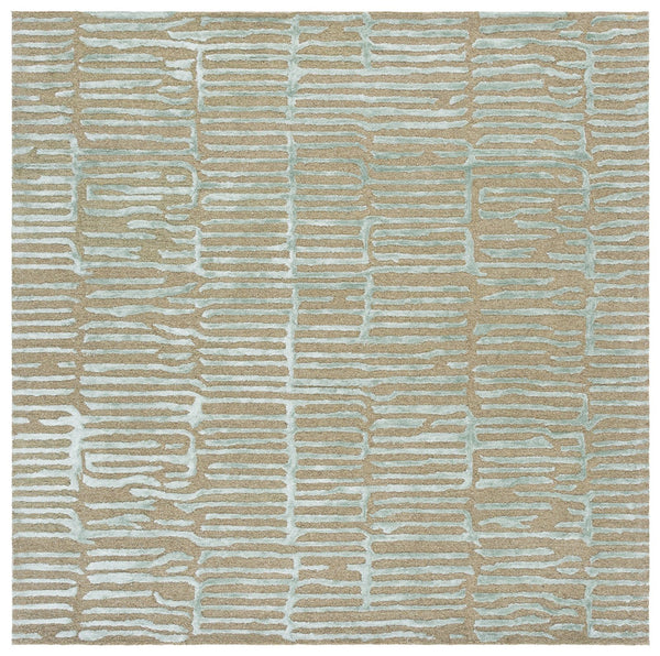 Safavieh Soho Hand-Tufted Green Brown Area Rug — Low-Pile Viscose-Wool Blend For Modern, Cozy Interiors 6'-0" x 9'-0" SOH184Y-6