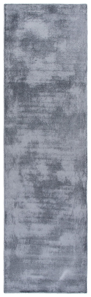Safavieh Soho Round Blue-Grey Area Rug — Low-Profile Viscose-Cotton Blend, Minimalist Modern Accent Rug 6'-0" x 6'-0" SOH201M-6R