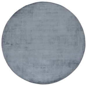 Safavieh Soho Round Blue-Grey Area Rug — Low-Profile Viscose-Cotton Blend, Minimalist Modern Accent Rug 6'-0" x 6'-0" SOH201M-6R