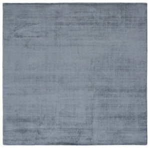 Safavieh Soho Round Blue-Grey Area Rug — Low-Profile Viscose-Cotton Blend, Minimalist Modern Accent Rug 6'-0" x 6'-0" SOH201M-6R