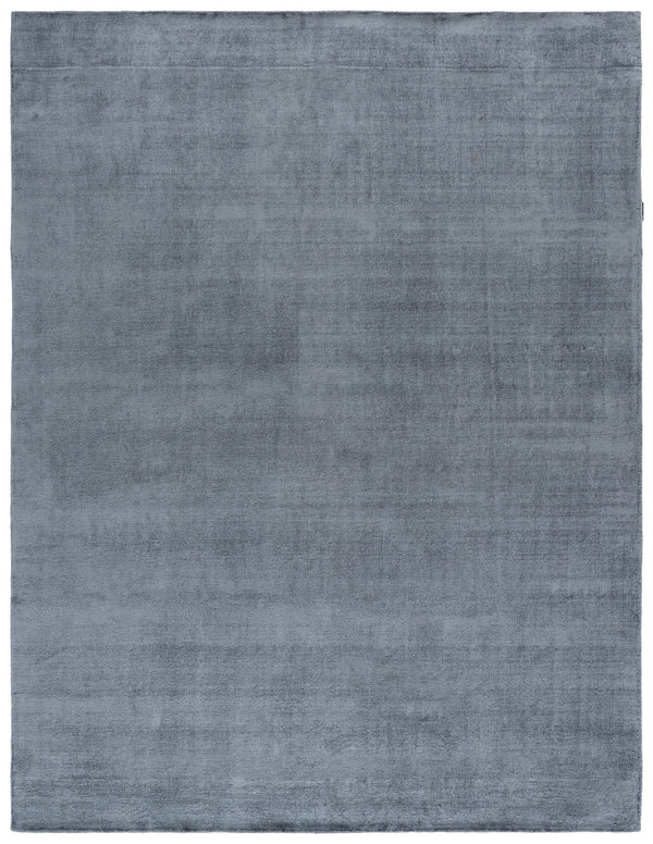 Safavieh Soho Round Blue-Grey Area Rug — Low-Profile Viscose-Cotton Blend, Minimalist Modern Accent Rug 6'-0" x 6'-0" SOH201M-6R