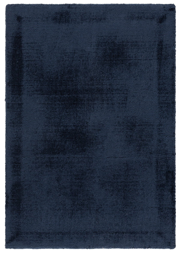 Safavieh Soho Navy Blue Area Rug—Low-Profile Machine-Woven Viscose-Cotton Blend With Subtle Sheen And Modern Elegance 6'-0" x 6'-0" SOH201N-6SQ