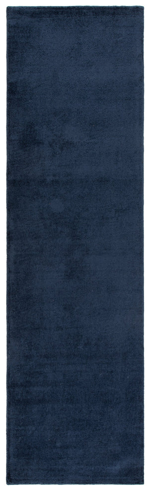 Safavieh Soho Navy Blue Area Rug — Machine-Woven Viscose-Cotton Blend, Low Pile Durability & Subtle Sheen 8'-0" x 10'-0" SOH201N-8