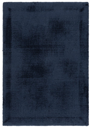 Safavieh Soho Navy Blue Area Rug — Machine-Woven Viscose-Cotton Blend, Low Pile Durability & Subtle Sheen 8'-0" x 10'-0" SOH201N-8