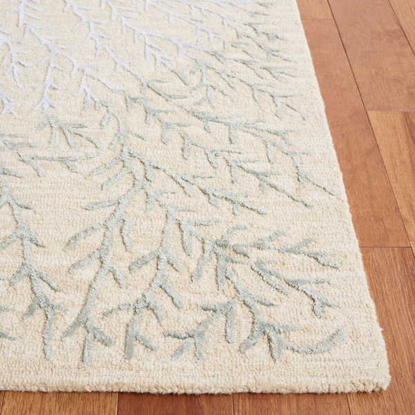 Safavieh Soho 257 SOH257 Hand Tufted Floral Rug Beige / Grey SOH257B-5