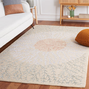 Safavieh Soho 257 SOH257 Hand Tufted Floral Rug Beige / Grey SOH257B-5