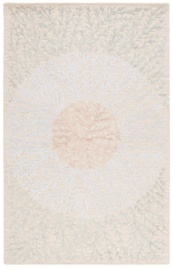 Safavieh Soho 257 SOH257 Hand Tufted Floral Rug Beige / Grey SOH257B-5