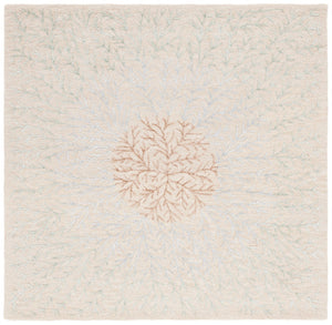 Safavieh Soho 257 Hand Tufted Floral Rug Beige / Grey 6' x 6' Square