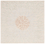 Safavieh Soho 257 Hand Tufted Floral Rug Beige / Grey 6' x 6' Square