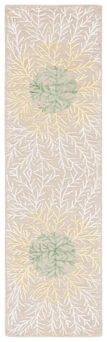 Safavieh Soho 257 SOH257 Hand Tufted Floral Rug Beige / Yellow SOH257D-5