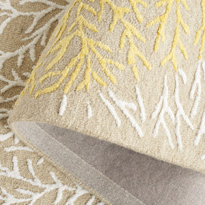 Safavieh Soho 257 SOH257 Hand Tufted Floral Rug Beige / Yellow SOH257D-5