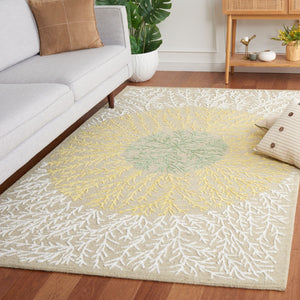Safavieh Soho 257 SOH257 Hand Tufted Floral Rug Beige / Yellow SOH257D-5