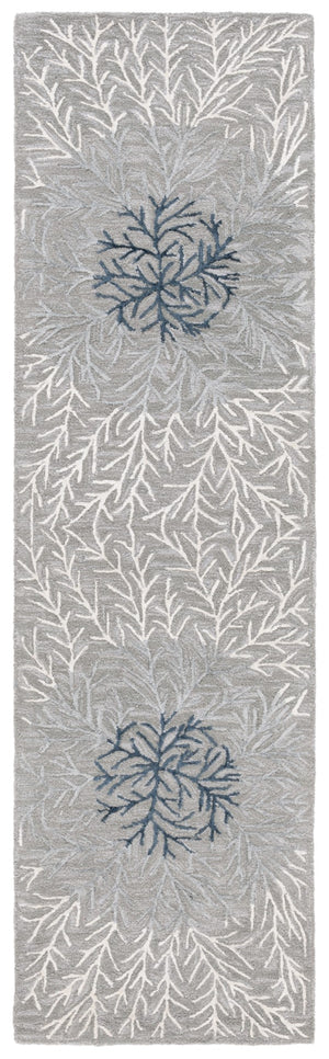 Safavieh Soho 257 Hand Tufted Floral Rug Grey / Ivory 8' x 10'