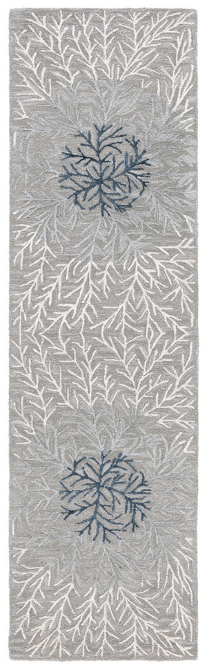 Safavieh Soho 257 SOH257 Hand Tufted Floral Rug Grey / Ivory SOH257F-5
