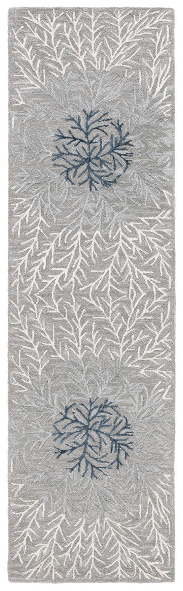 Safavieh Soho 257 SOH257 Hand Tufted Floral Rug Grey / Ivory SOH257F-5