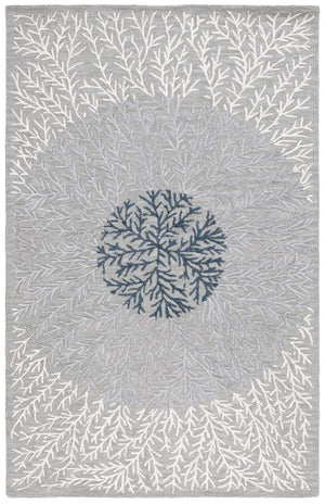 Safavieh Soho 257 SOH257 Hand Tufted Floral Rug Grey / Ivory SOH257F-5