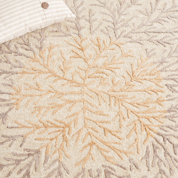 Safavieh Soho 257 SOH257 Hand Tufted Floral Rug Beige / Brown SOH257T-5
