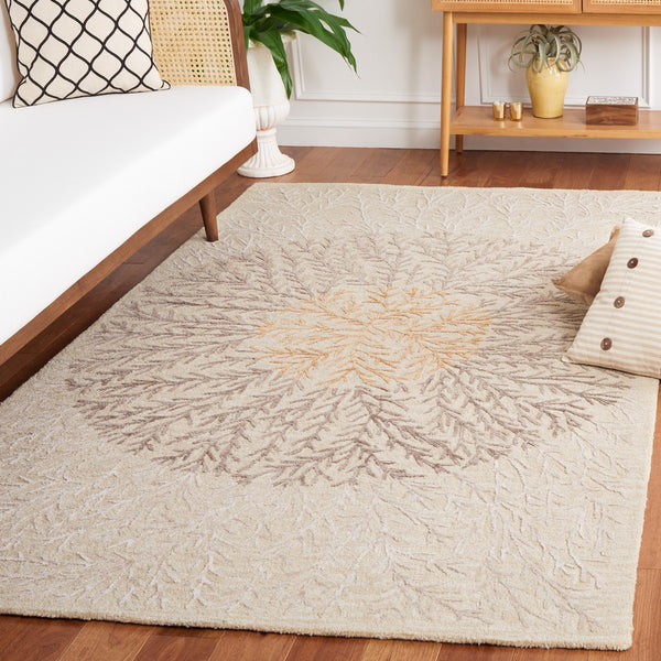 Safavieh Soho 257 SOH257 Hand Tufted Floral Rug Beige / Brown SOH257T-5