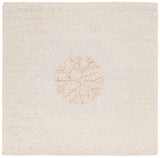 Safavieh Soho 257 Hand Tufted Floral Rug Beige / Brown 6' x 6' Square