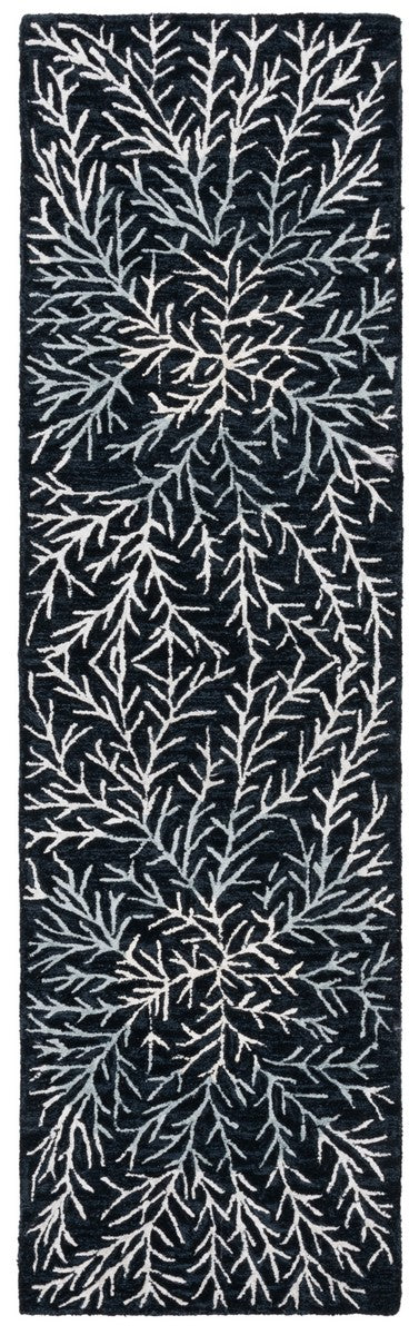 Safavieh Soho 257 SOH257 Hand Tufted Floral Rug Black / Ivory SOH257Z-5