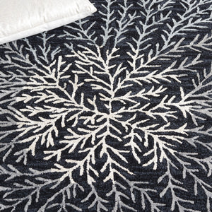 Safavieh Soho 257 SOH257 Hand Tufted Floral Rug Black / Ivory SOH257Z-5