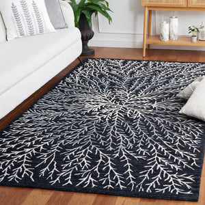 Safavieh Soho 257 SOH257 Hand Tufted Floral Rug Black / Ivory SOH257Z-5