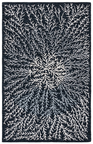 Safavieh Soho 257 SOH257 Hand Tufted Floral Rug Black / Ivory SOH257Z-5