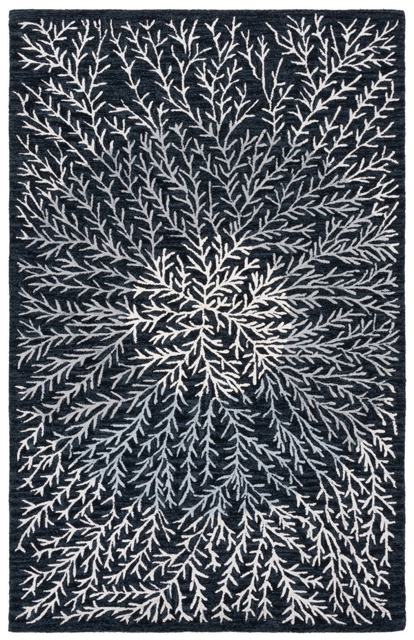 Safavieh Soho 257 SOH257 Hand Tufted Floral Rug Black / Ivory SOH257Z-5