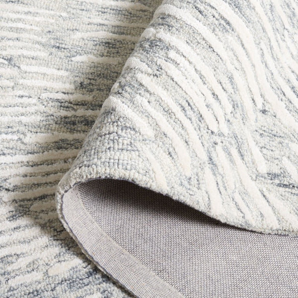 Safavieh Soho Hand-Tufted Wool Viscose Runner Rug Abstract Grey Ivory for Hallway or Bedroom 5'-0" x 8'-0" SOH275F-5