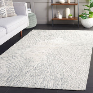 Safavieh Soho Hand-Tufted Wool Viscose Runner Rug Abstract Grey Ivory for Hallway or Bedroom 5'-0" x 8'-0" SOH275F-5