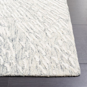 Safavieh Soho Hand-Tufted Wool Viscose Runner Rug Abstract Grey Ivory for Hallway or Bedroom 6'-0" x 6'-0" SOH275F-6SQ