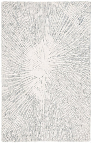 Safavieh Soho Hand-Tufted Wool Viscose Runner Rug Abstract Grey Ivory for Hallway or Bedroom 6'-0" x 9'-0" SOH275F-6