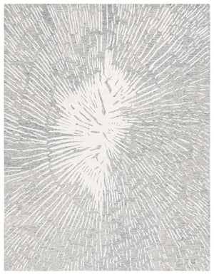 Safavieh Soho Hand-Tufted Wool Viscose Runner Rug Abstract Grey Ivory for Hallway or Bedroom 8'-0" x 10'-0" SOH275F-8