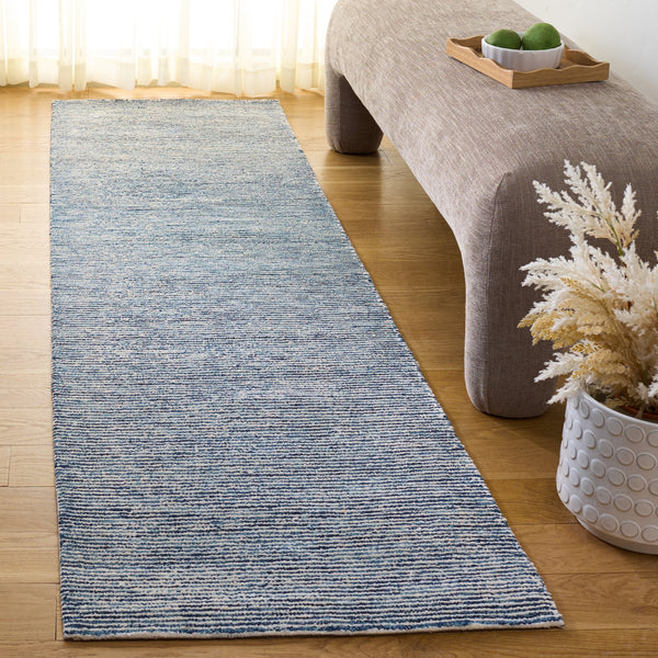 Safavieh Soho Hand-Tufted Navy Area Rug — Scandinavian Modern Low-Pile Viscose-Wool Blend For Durable Style 4'-0" x 6'-0" SOH575N-4